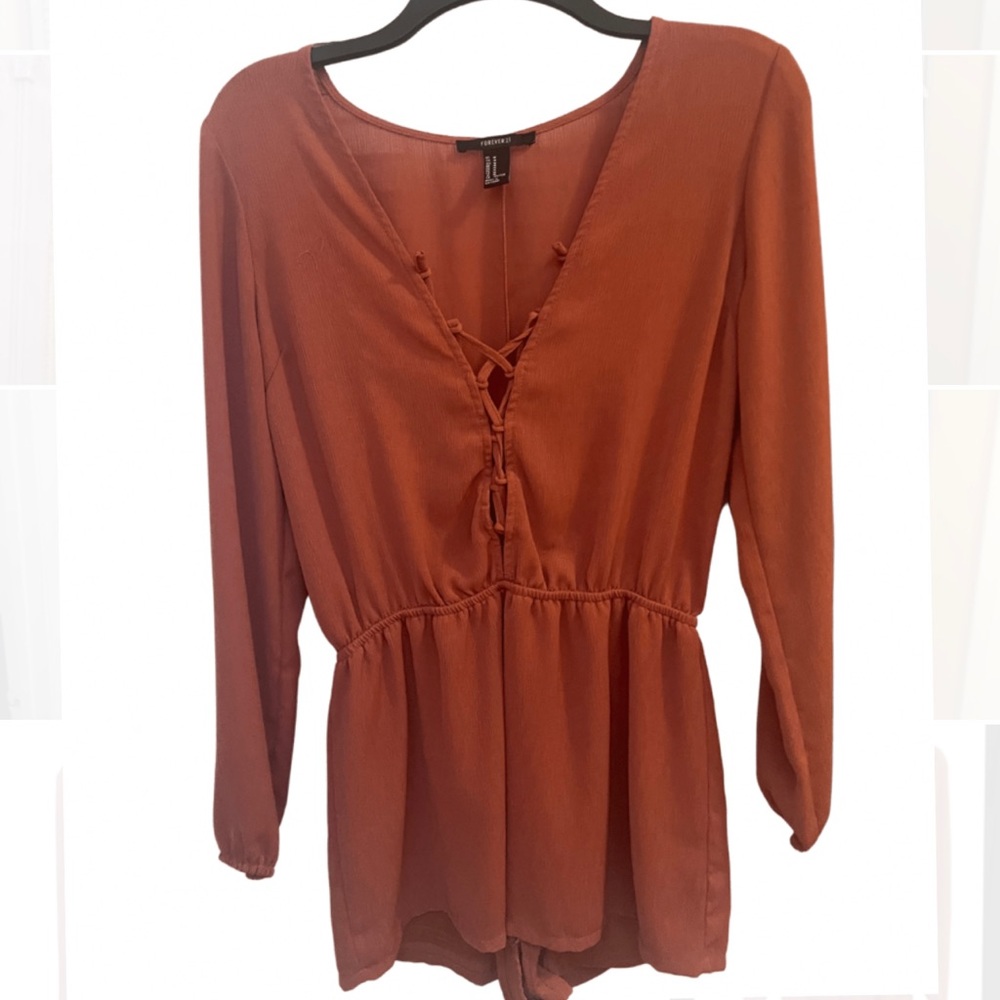 Forever 21 lace up romper